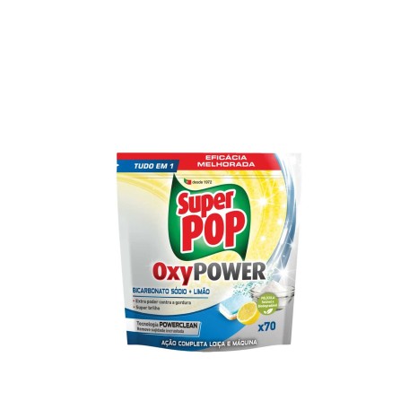 Pastilha Máquina Loiça Super Pop Oxypower Bicarbonato de Sódio 70 Unidades - Image product