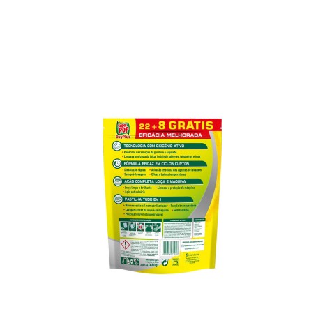 Pastilha Máquina Loiça Super Pop Oxyplus Original 22+8 Unidades - Image product