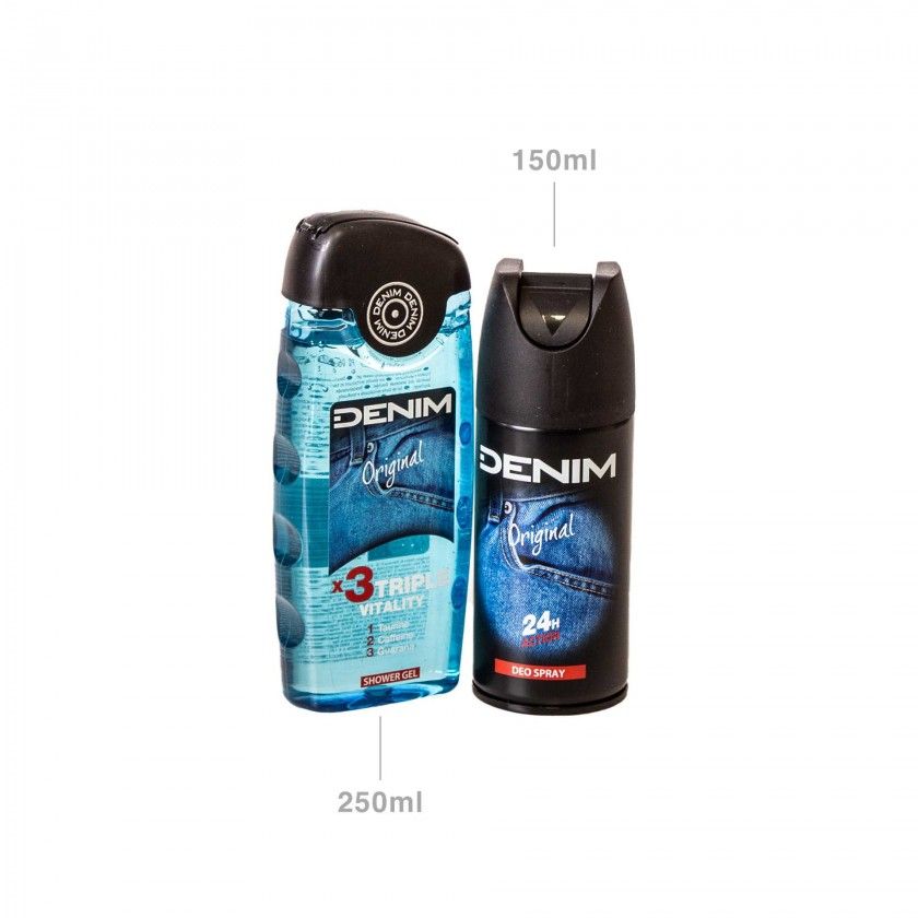 Desodorizante 150ml + Gel Banho 250ml Denim Original Desodorizante 150ml + Gel Banho 250ml Denim Original