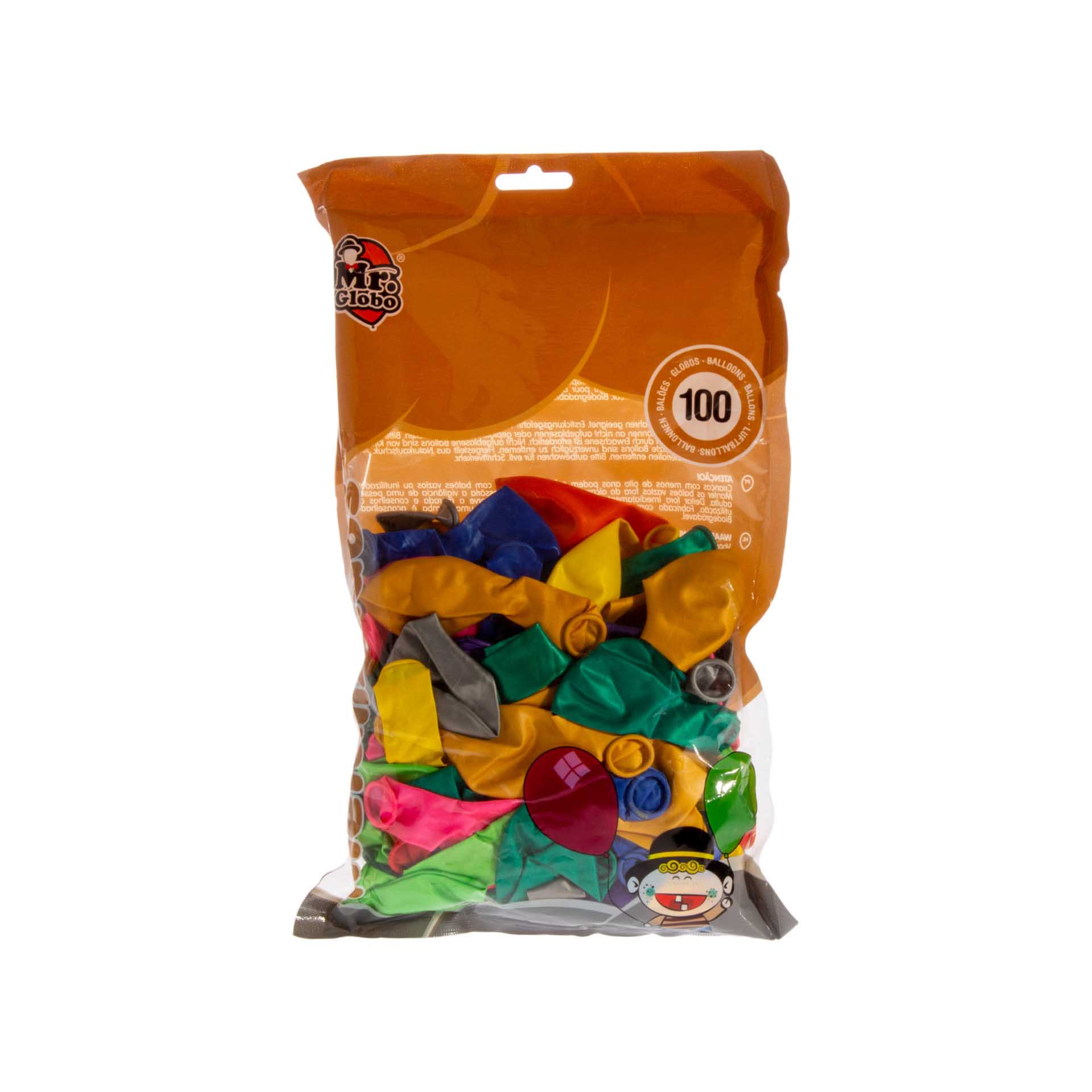 Balões Balloonia Metalizados Sortido Pack 100