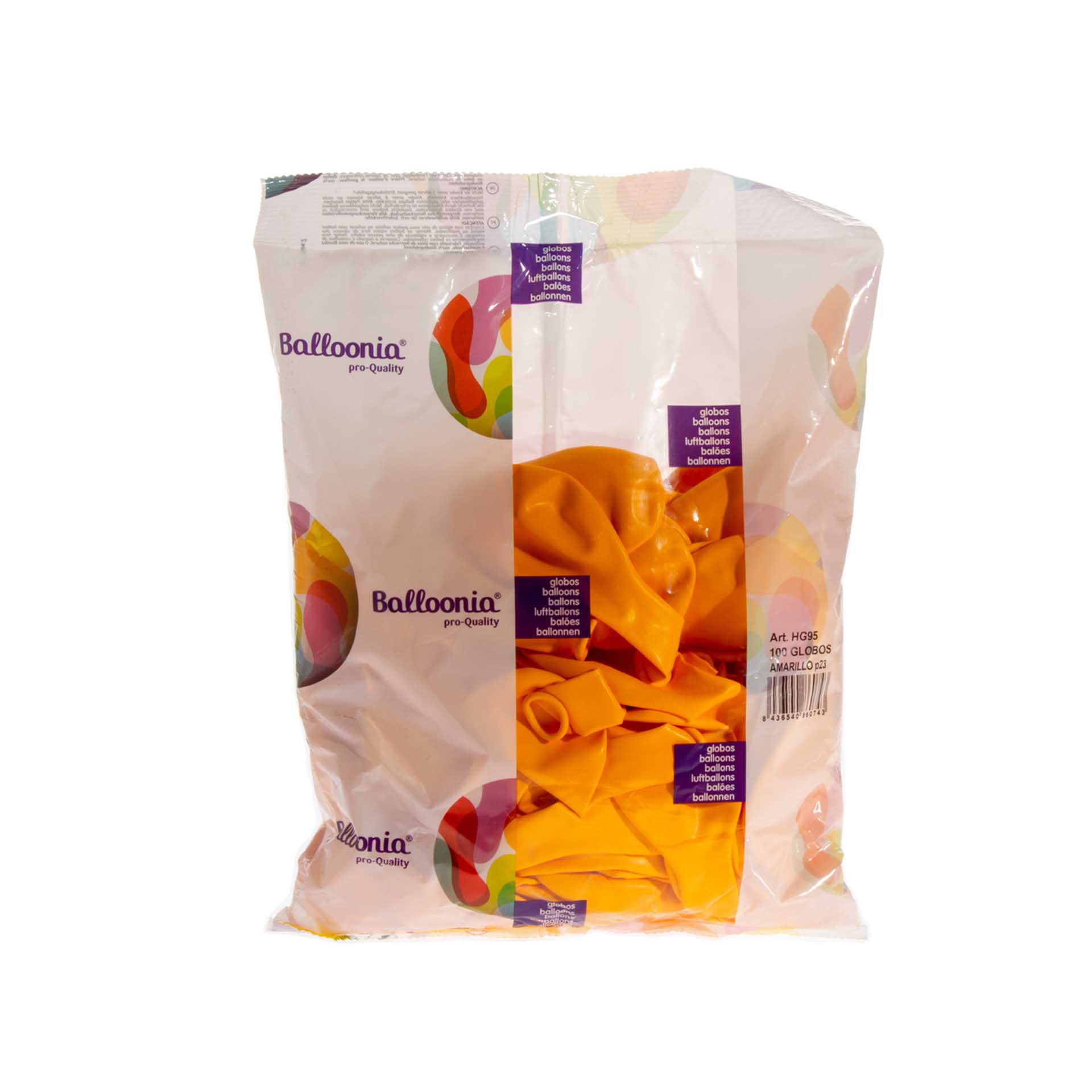 Balões Balloonia Amarelo Pack 100