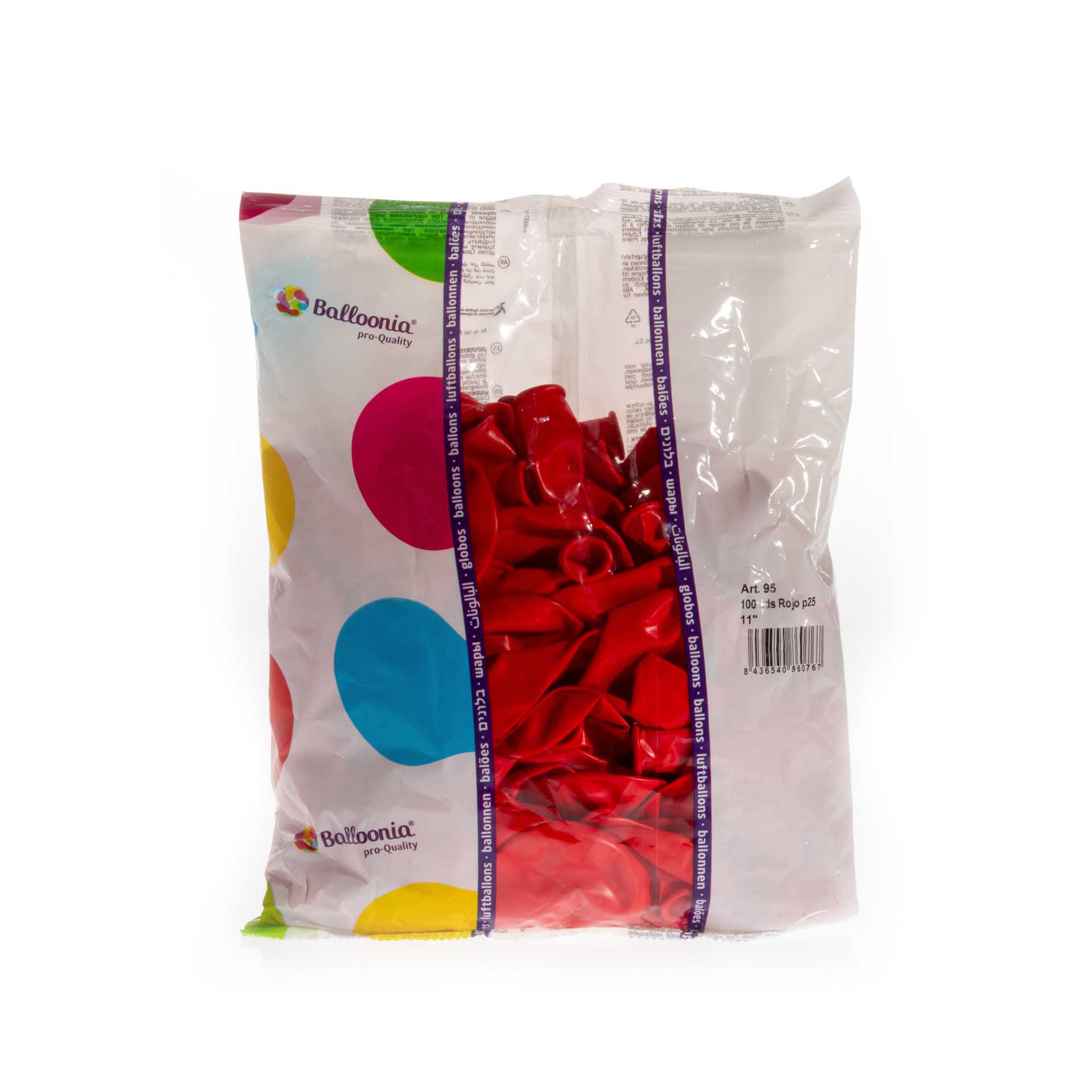 Balões Balloonia Vermelho Pack 100