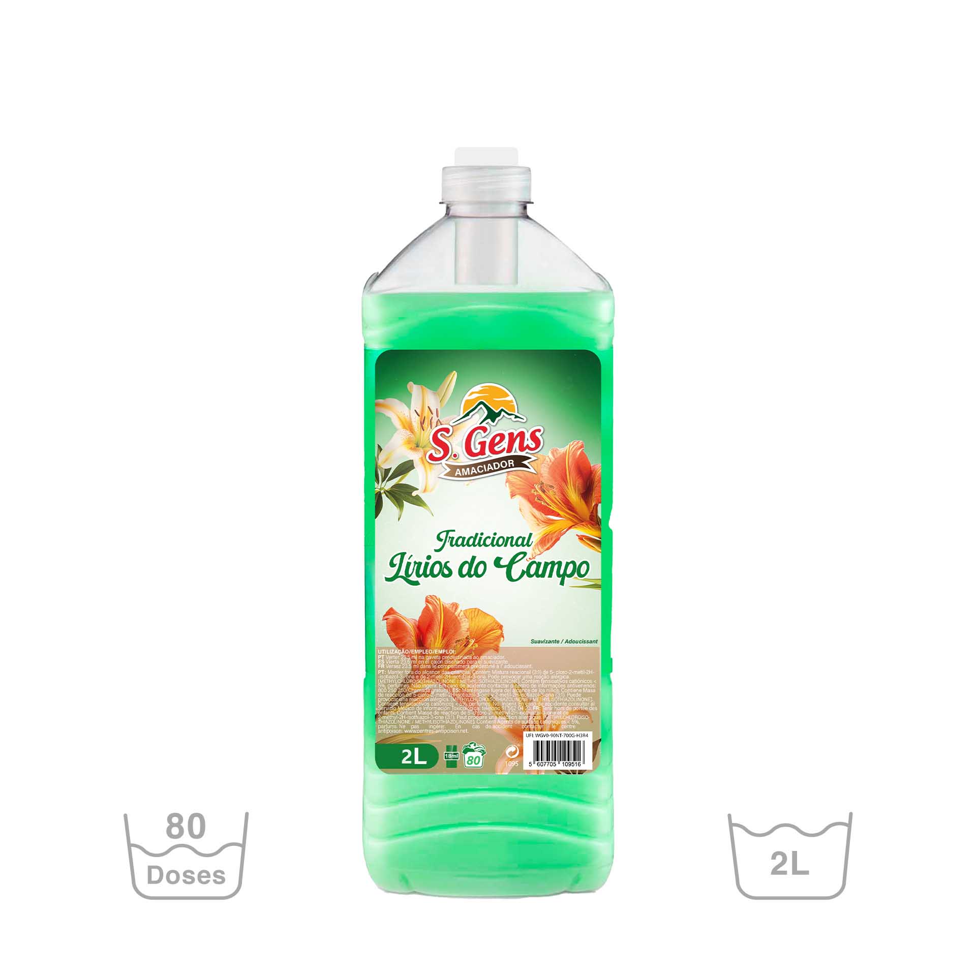 Amaciador Roupa S. Gens Lírios do Campo 80 Doses 2L