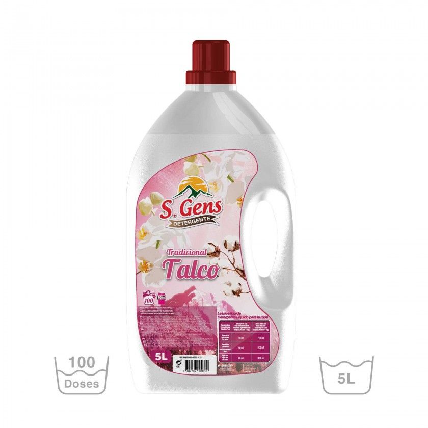 Detergente Roupa S. Gens Talco 100 Doses 5L Detergente Roupa S. Gens Talco 100 Doses 5L