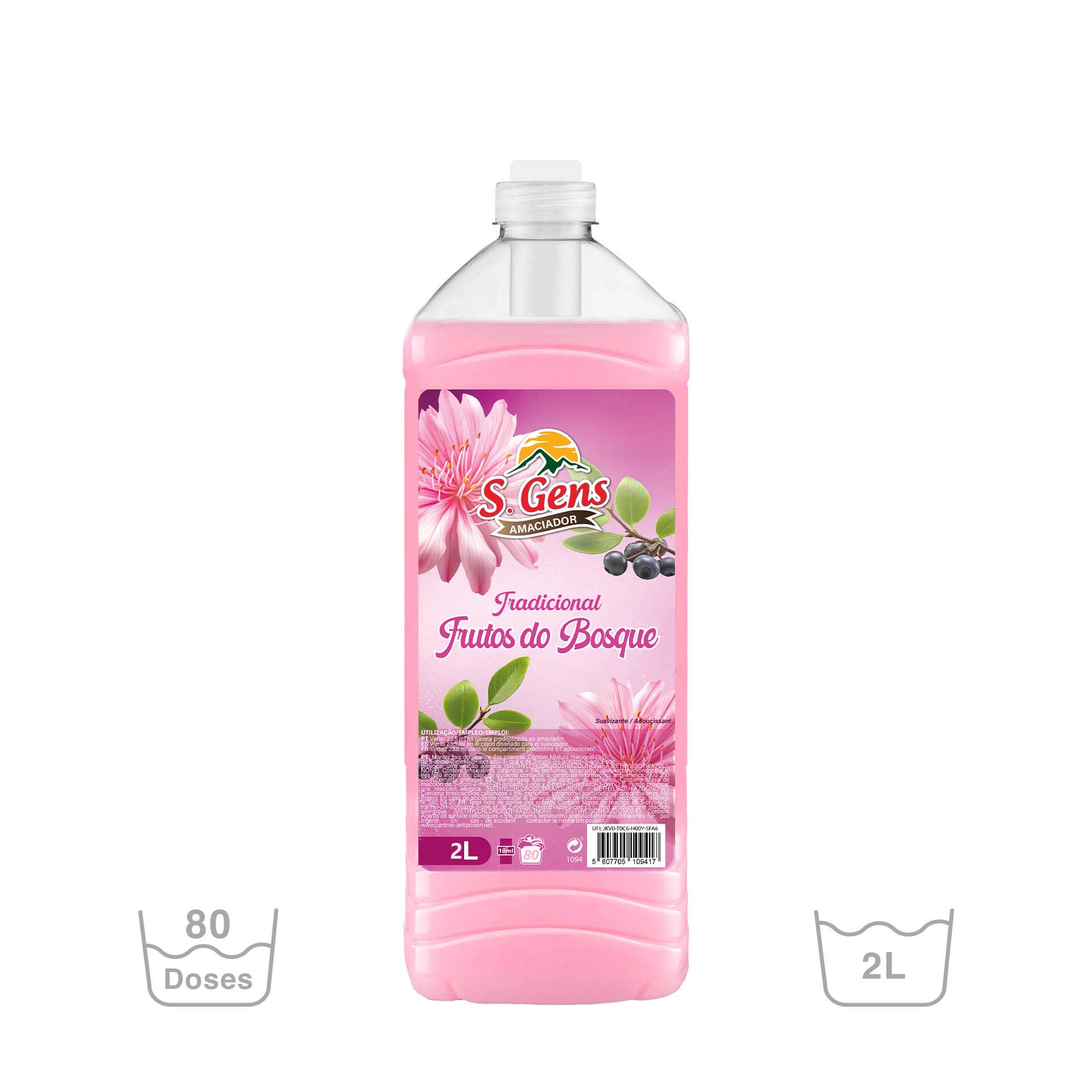 Amaciador Roupa S. Gens Frutos do Bosque 80 Doses 2L