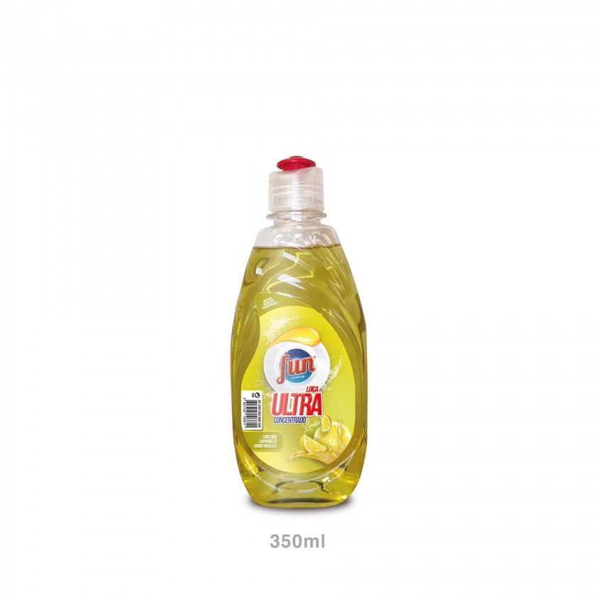 Detergente Loiça Ultra Concentrado Fun Limão 350ml Detergente Loiça Ultra Concentrado Fun Limão 350ml