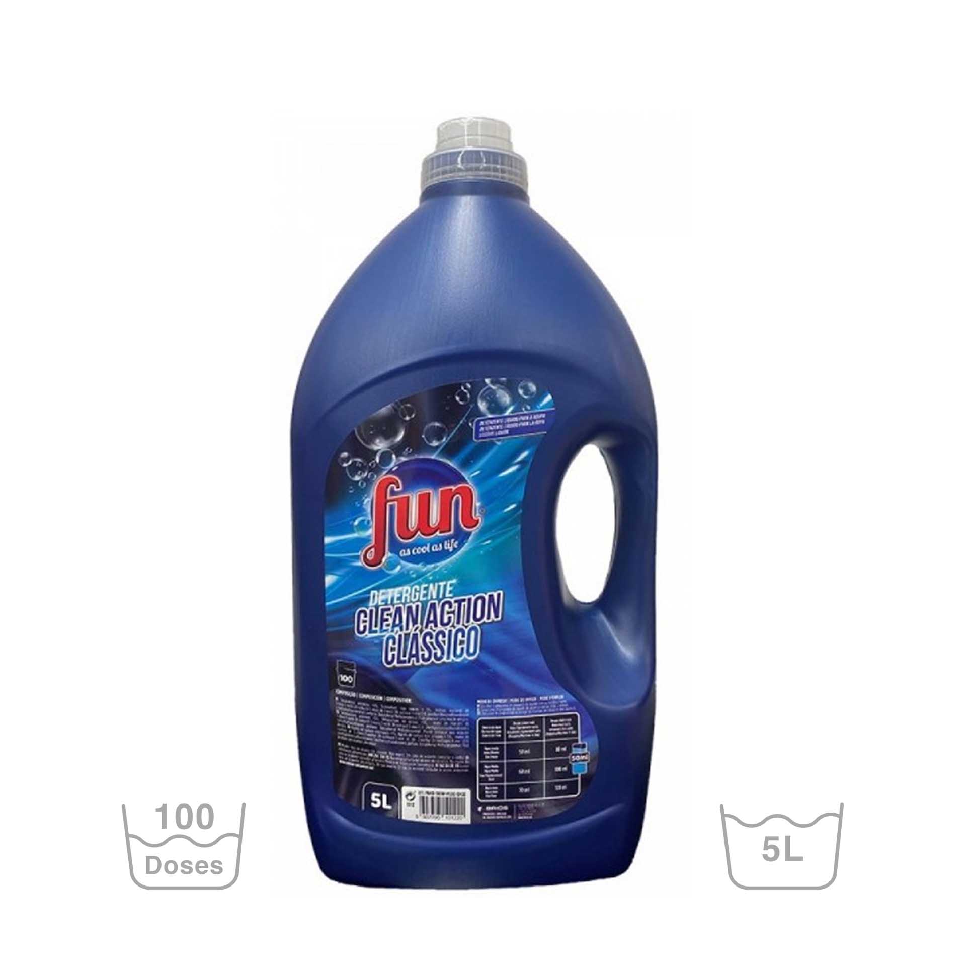 Detergente Roupa Fun Clean Action Clássico 5000ml