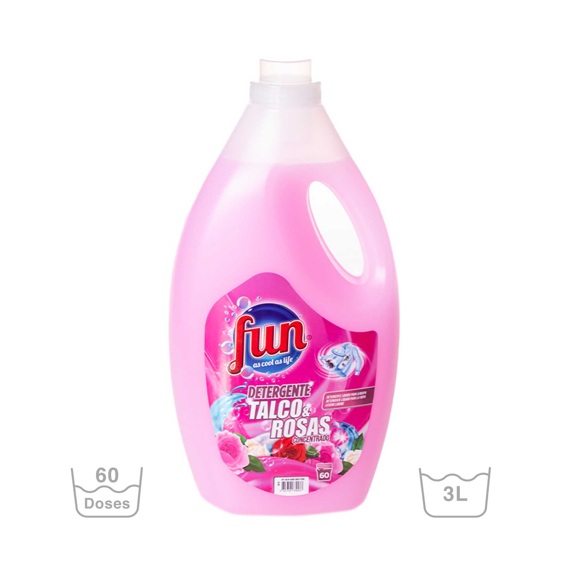 Detergente Roupa Fun Concentrado Talco e Rosas 3000ml