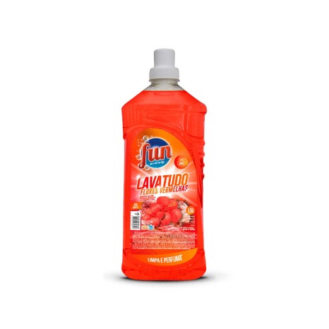 Detergente Lava Tudo Fun Flores Vermelhas 1500ml - Image product