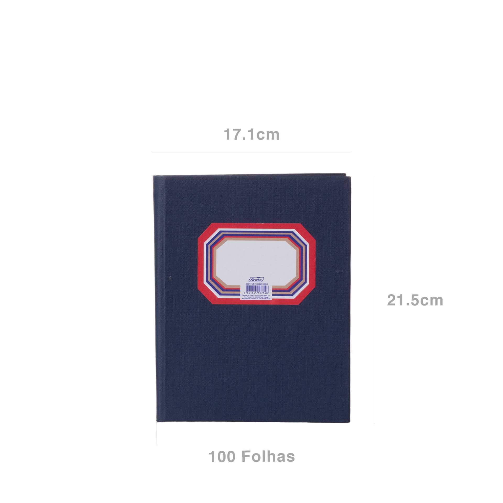 Livro 1/4 Liso 100 Folhas 171X215mm