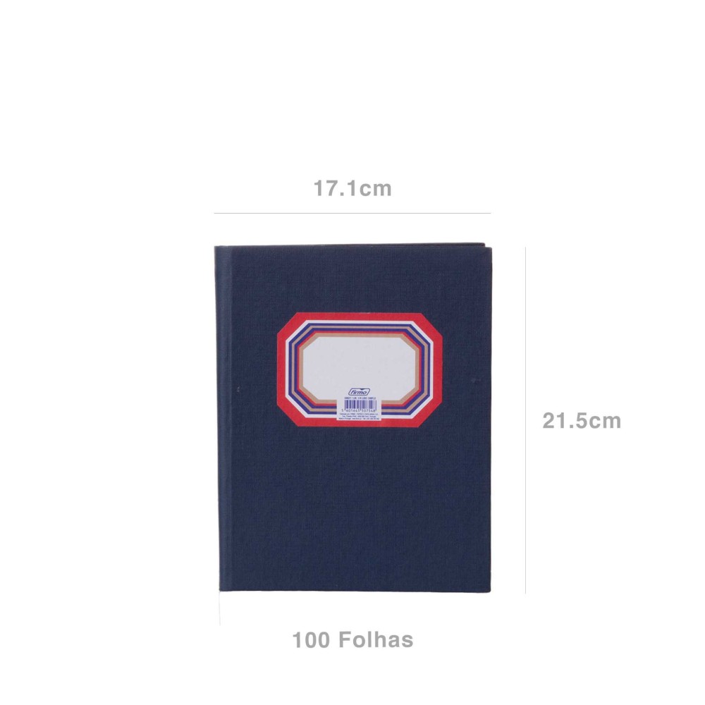 Livro 1/4 Liso 100 Folhas 171X215mm
