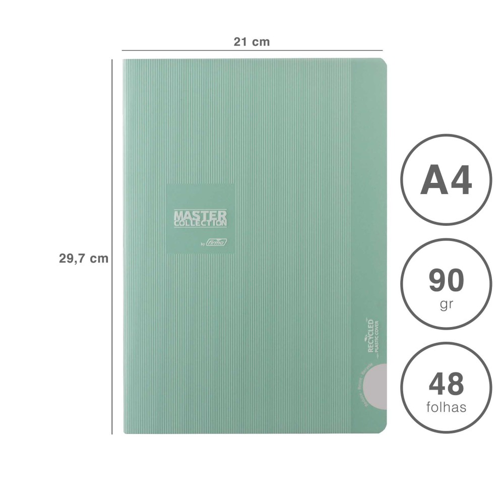 Caderno Agrafado Firmo Quadriculado A4 48F 90gr