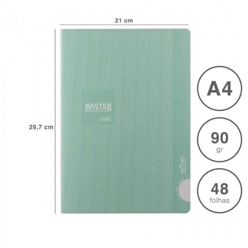 Caderno Agrafado Firmo Quadriculado A4 48F 90gr