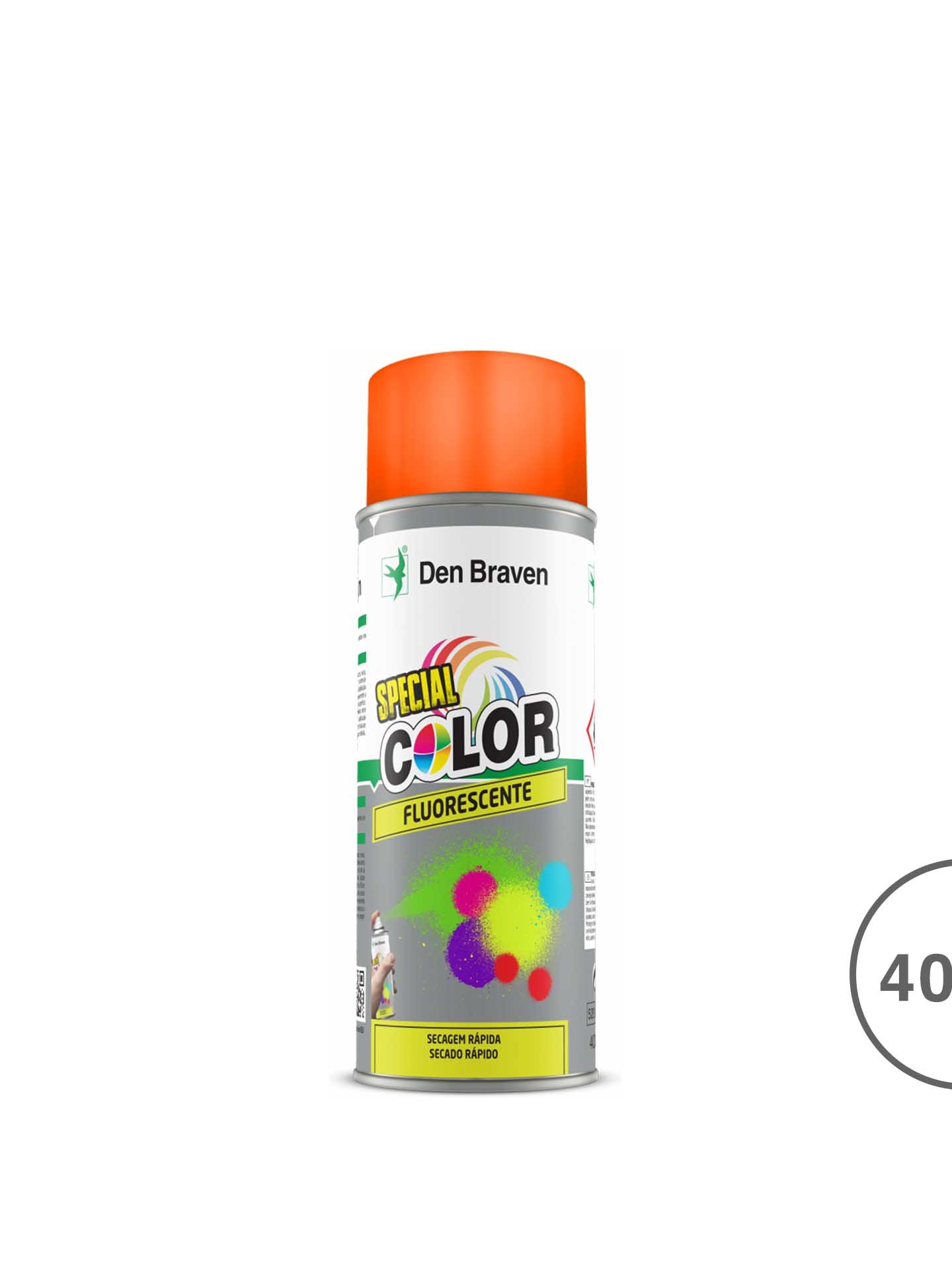 Spray Pintura Efeito Fluorescente Laranja 400ml