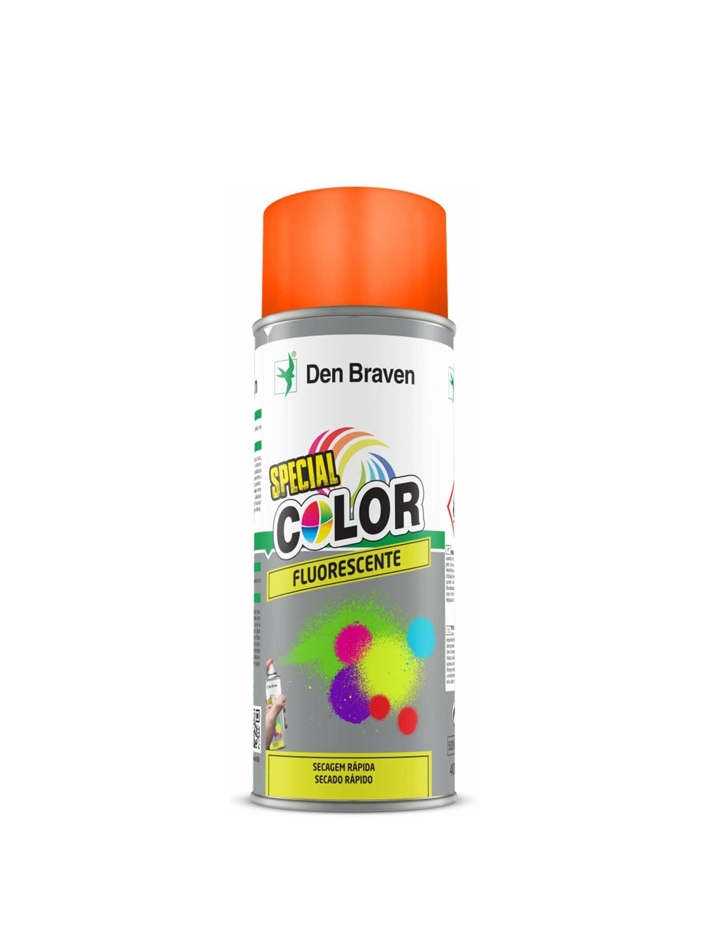 Spray Pintura Efeito Fluorescente Laranja 400ml