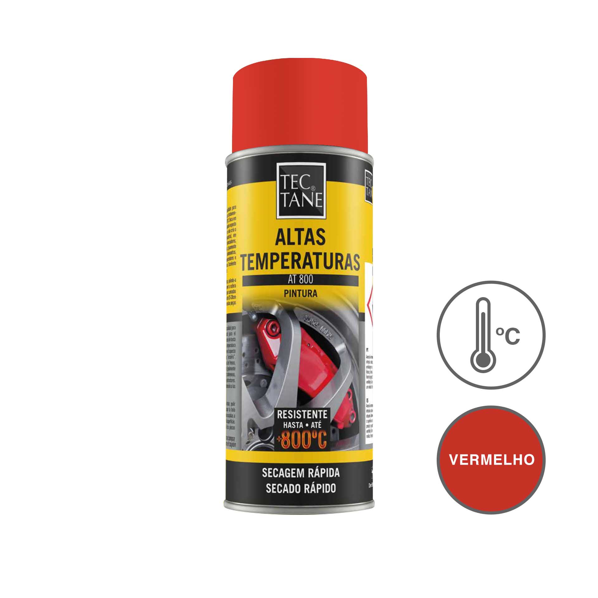 Spray Pintura Alta Temperatura AT800 Vermelho 400ml