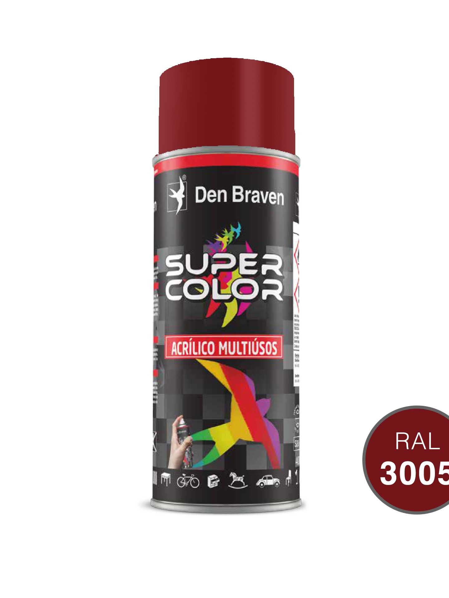 Spray Pintura Acrílico RAL3005 Vermelho Vinho 400ml