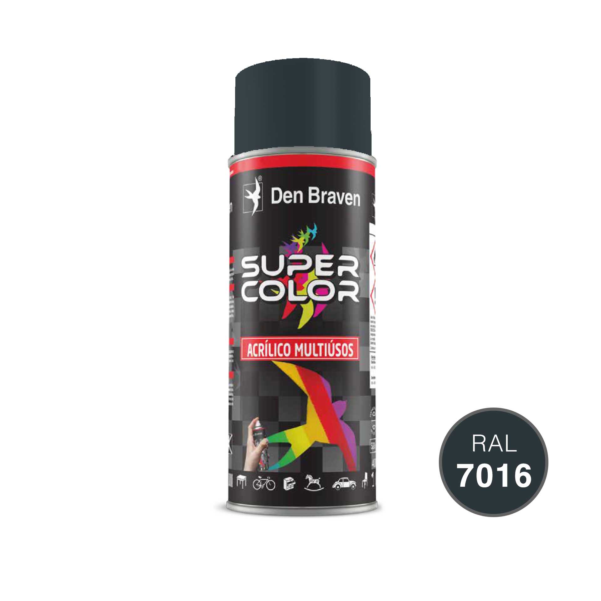 Spray Pintura Acrílico RAL7016 Cinza Antracite 400ml