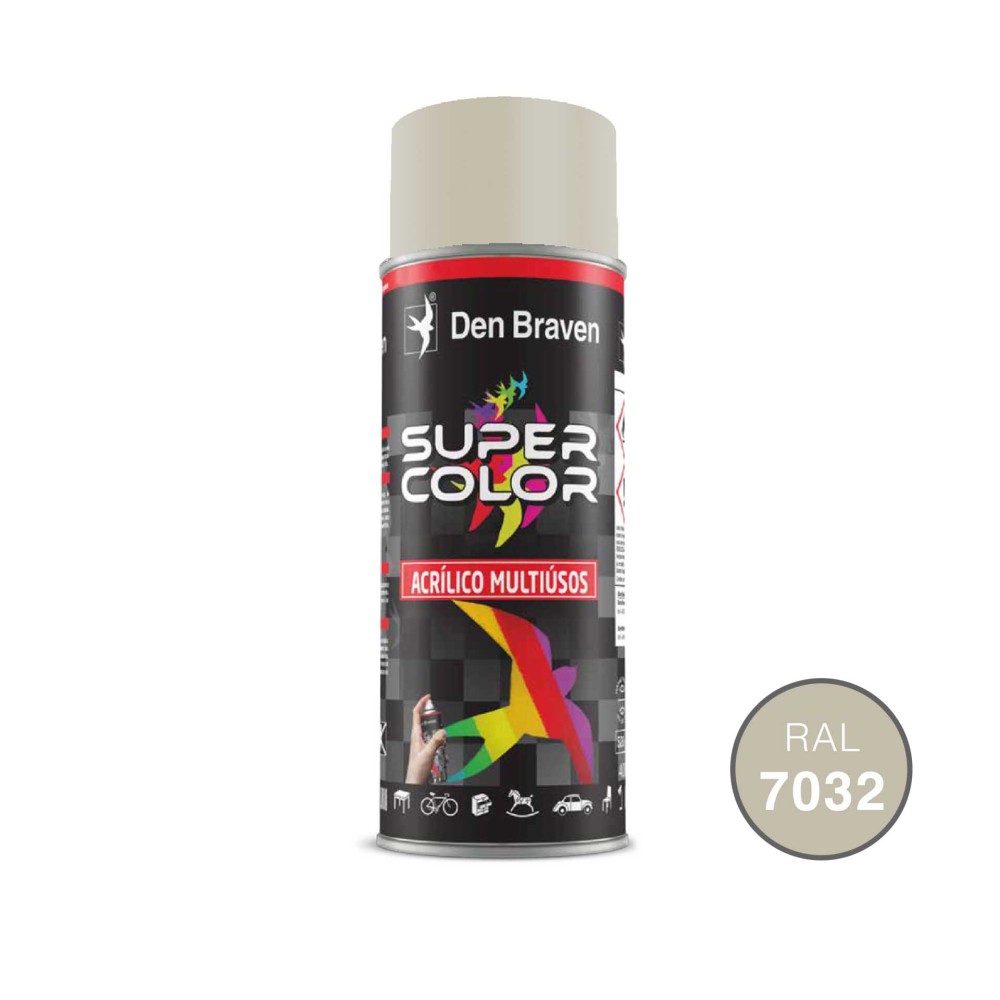 Spray Pintura Acrílico RAL7032 Cinza Seixo 400ml