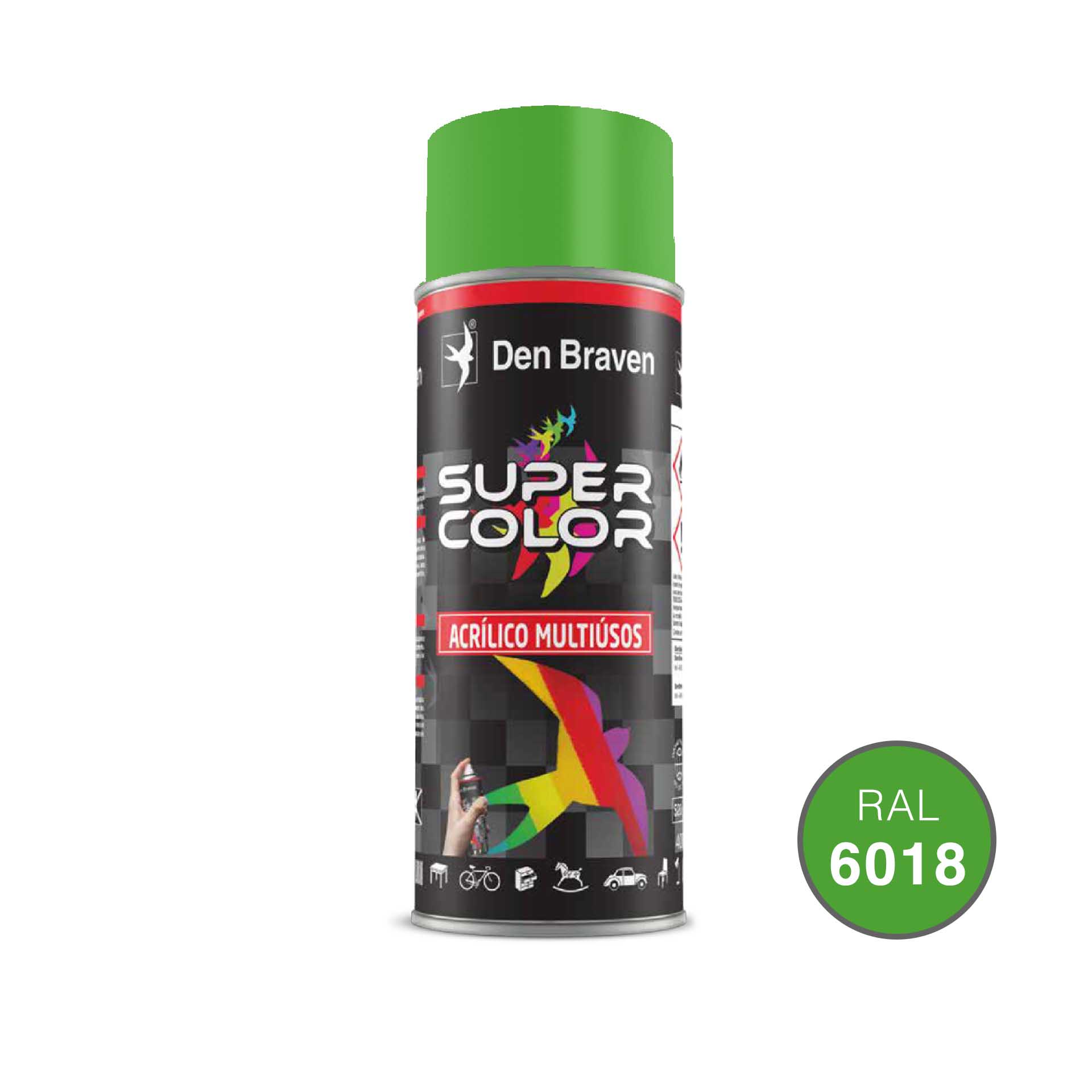 Spray Pintura Acrílico RAL6018 Verde Prado 400ml