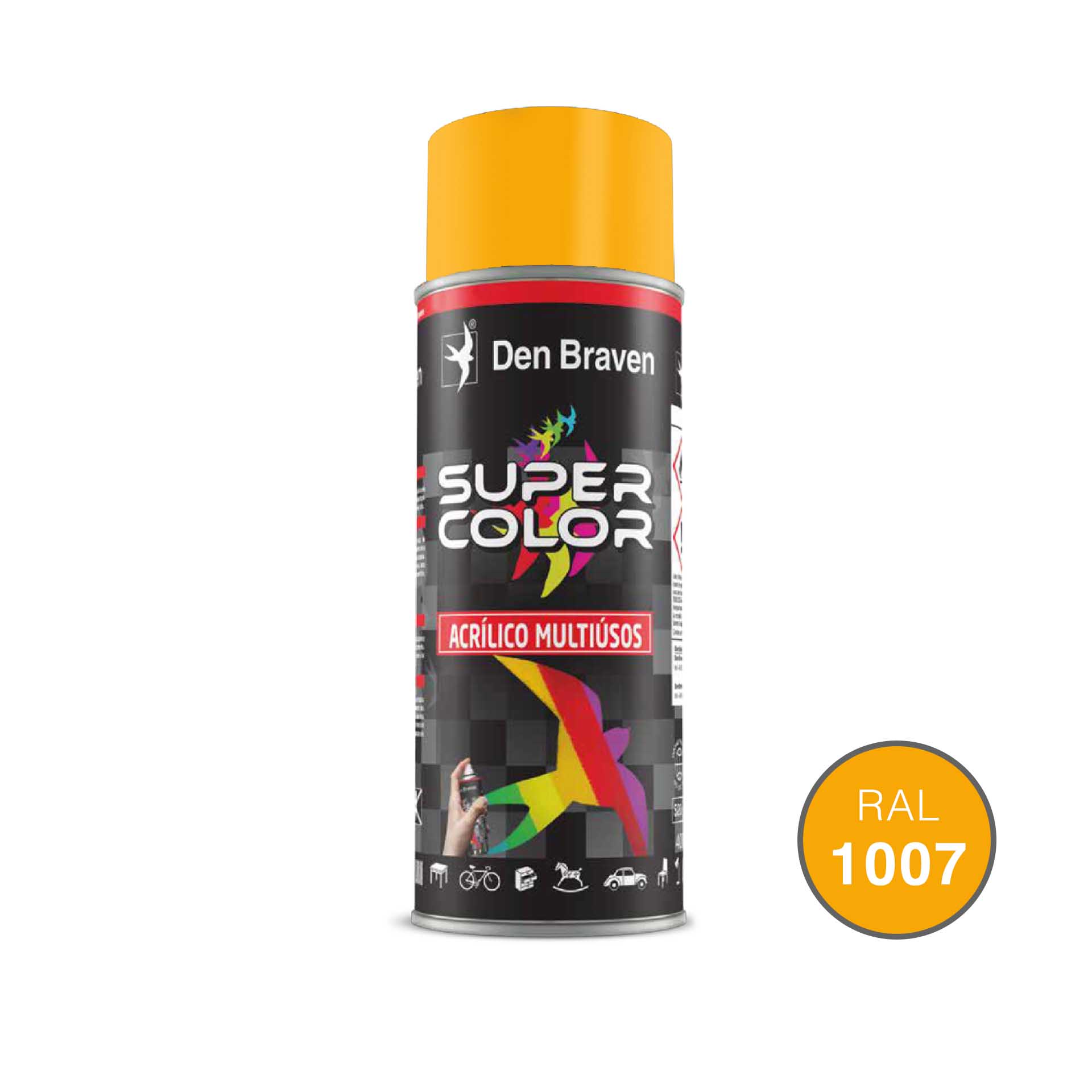 Spray Pintura Acrílico RAL1007 Amarelo Narciso 400ml