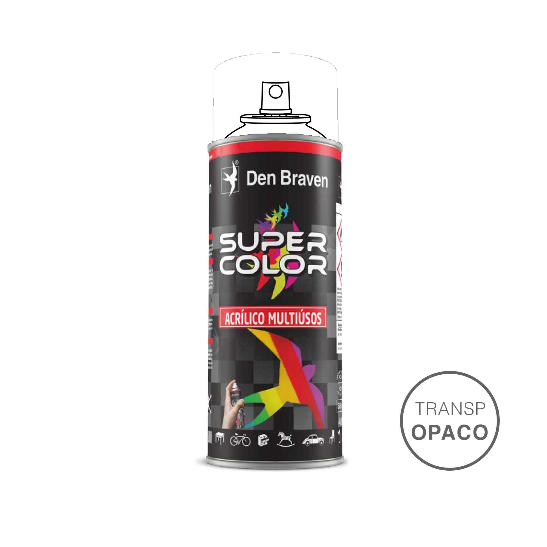 Spray Pintura Acrílico Transparente Opaco 400ml