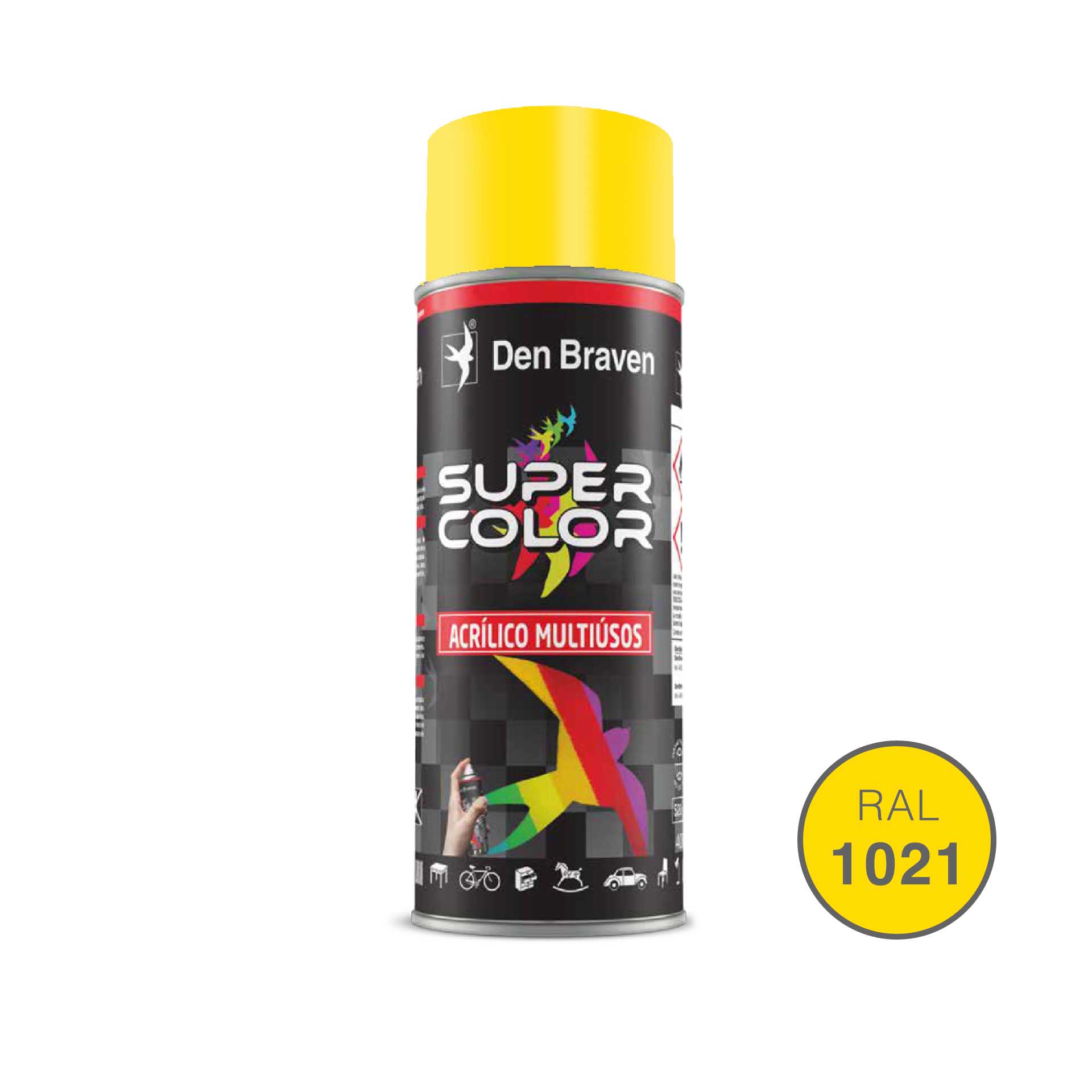 Spray Pintura Acrílico RAL1021 Amarelo Cadmio 400ml