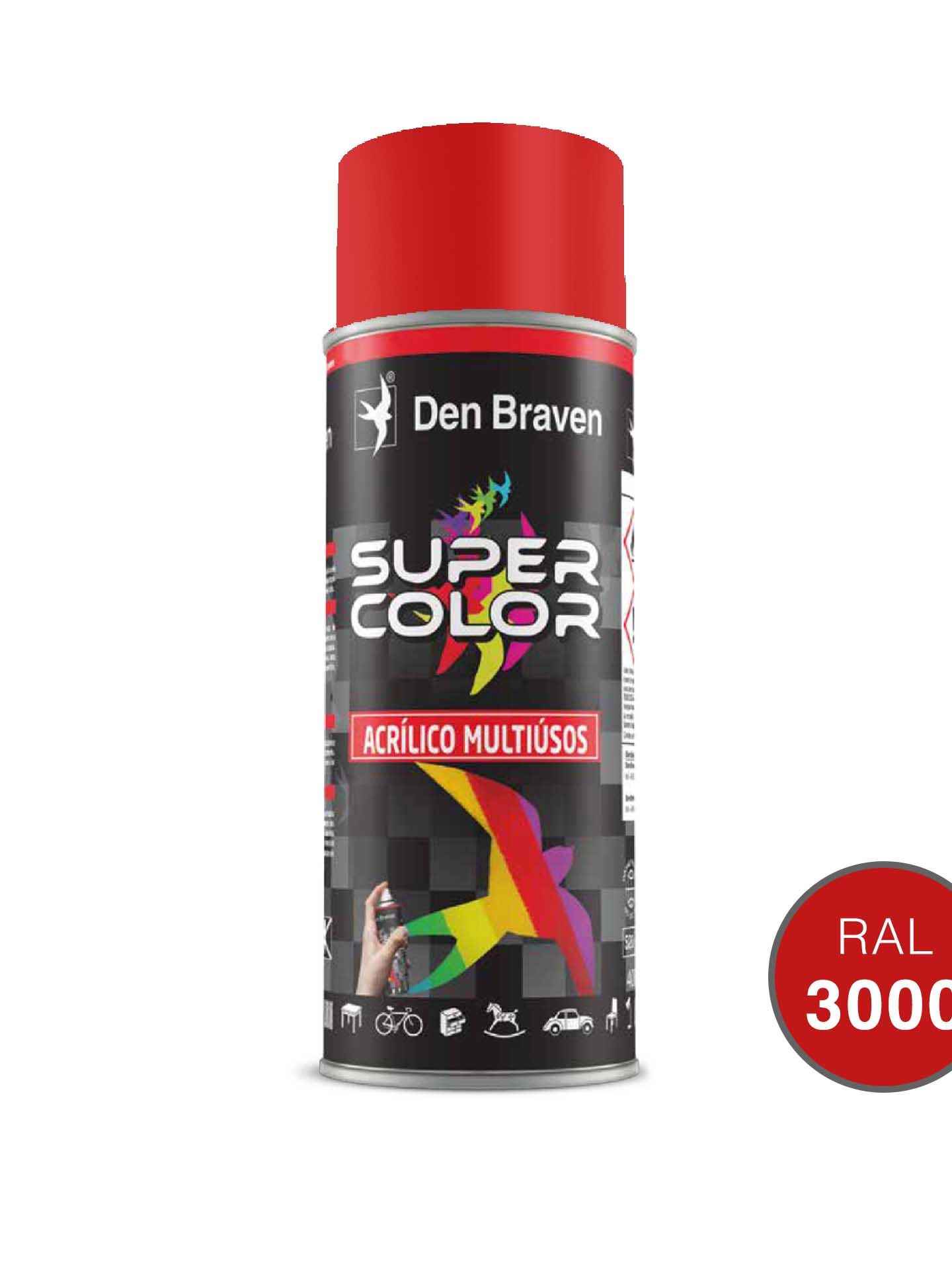 Spray Pintura Acrílico RAL3000 Vermelho Fogo 400ml