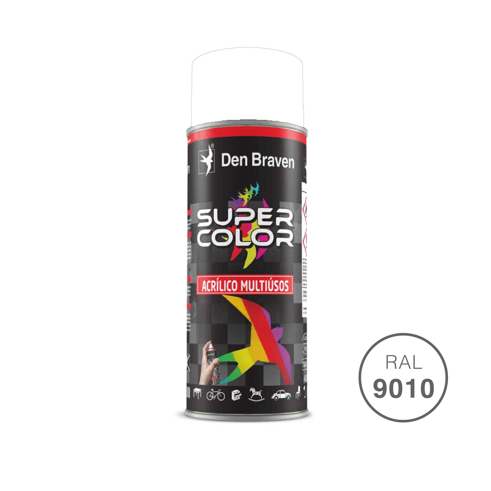 Spray Pintura Acrílico RAL9010 Branco Brilhante 400ml