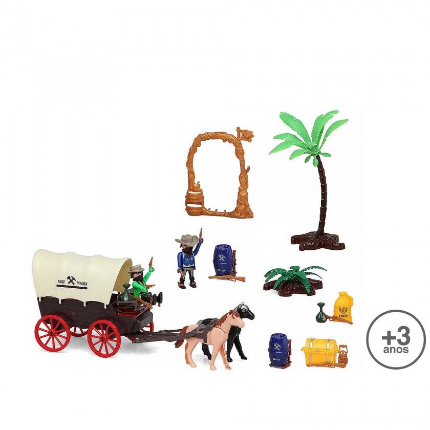 Conjunto Índios E Vaqueiros 32X25CM Conjunto Índios E Vaqueiros 32X25CM