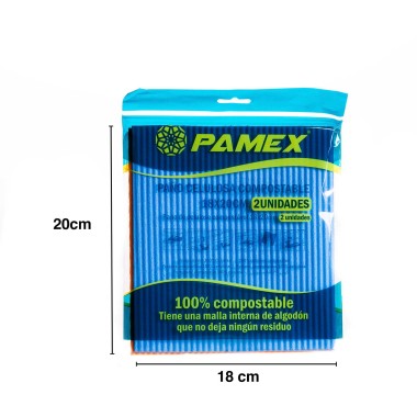 Pano Limpeza Celulose 18X20cm Pack 2