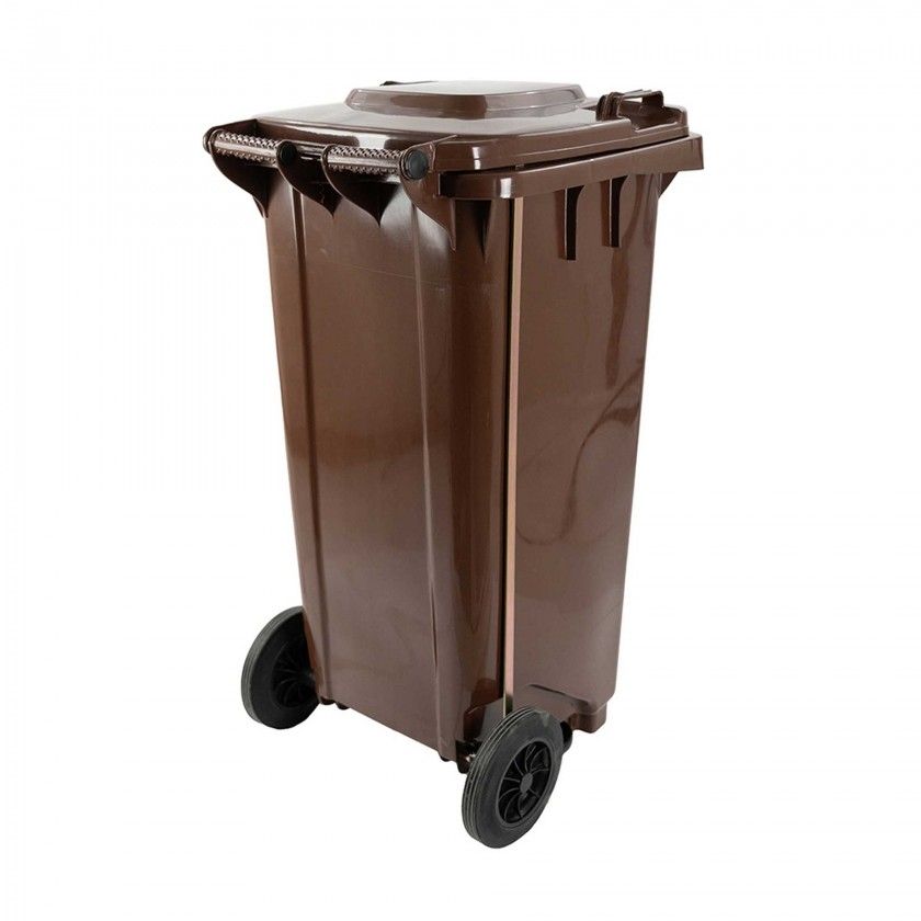 Contentor Lixo Castanho 120L 55X47X96cm Contentor Lixo Castanho 120L 55X47X96cm