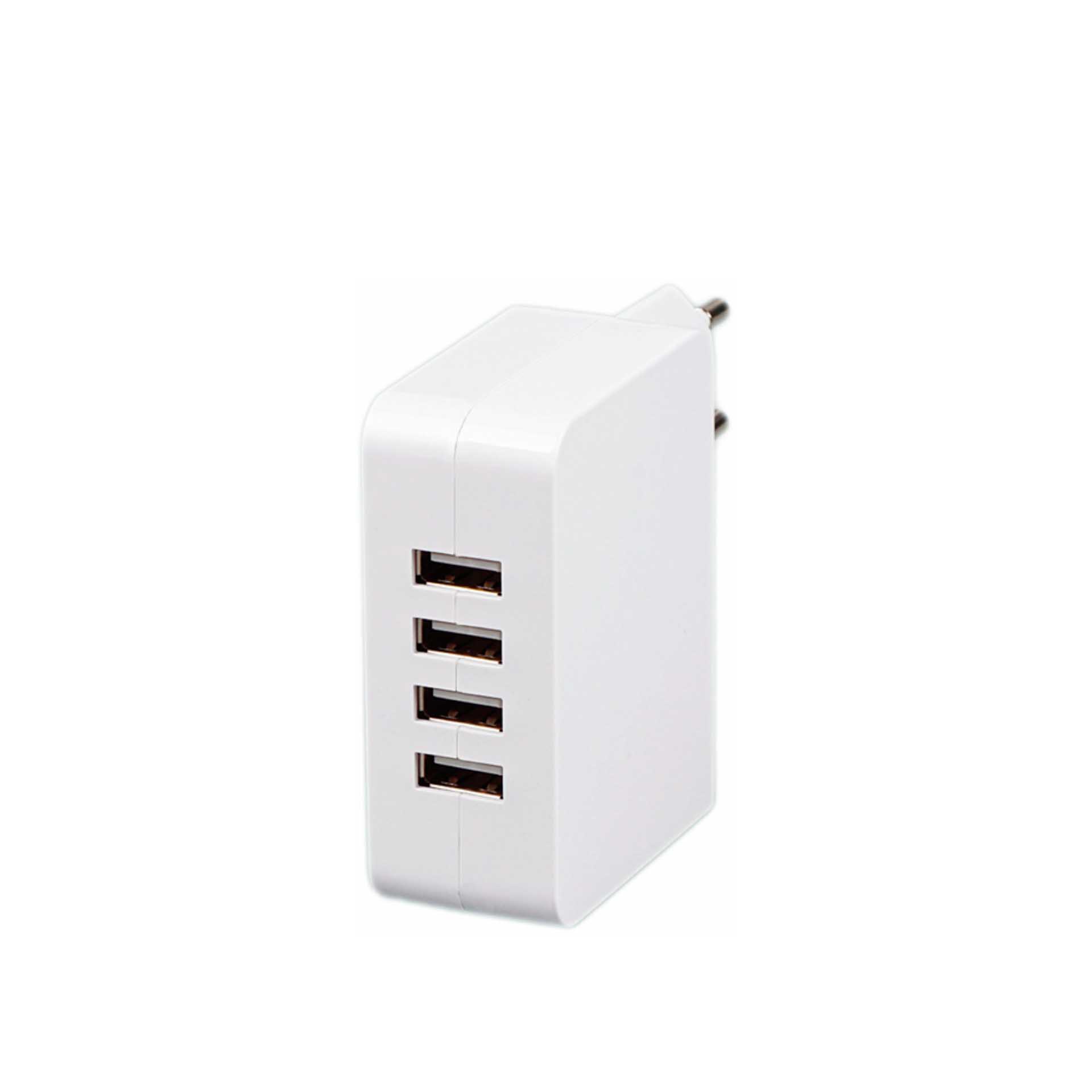 Carregador 4 Portas Usb 9.3X7.5X2.9cm