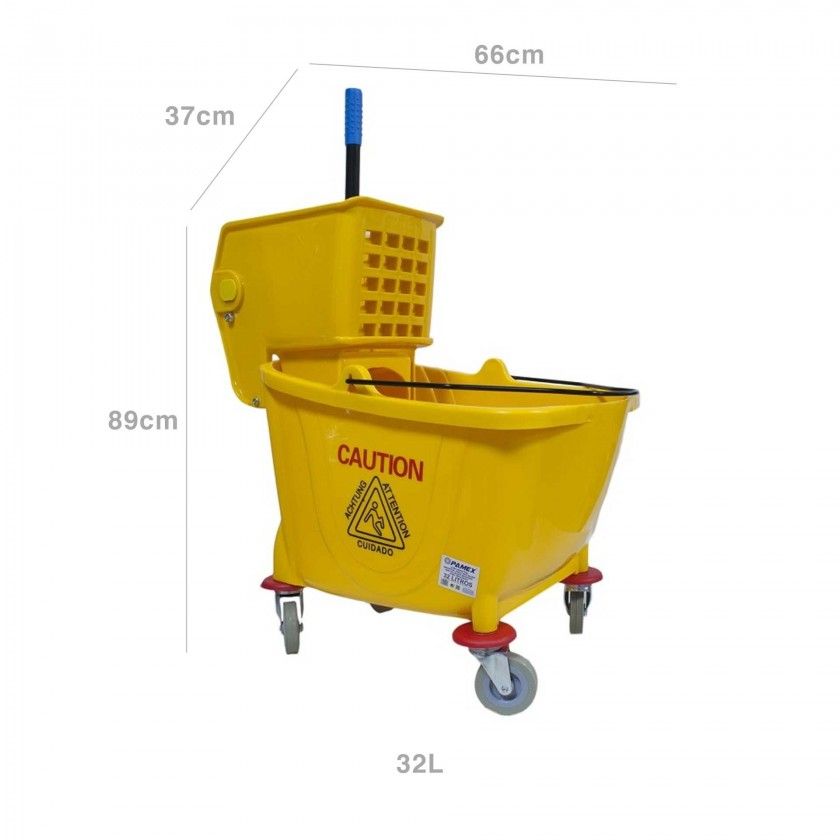 Balde Limpeza Industrial 32l 66X37X89cm Balde Limpeza Industrial 32l 66X37X89cm