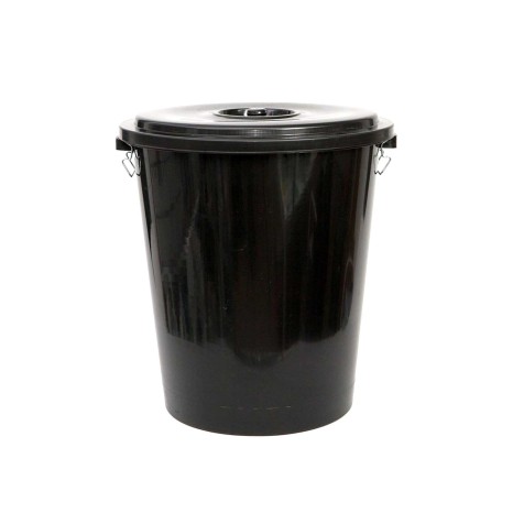 Contentor Lixo com Tampa Preto 100L 50X60cm - Image product