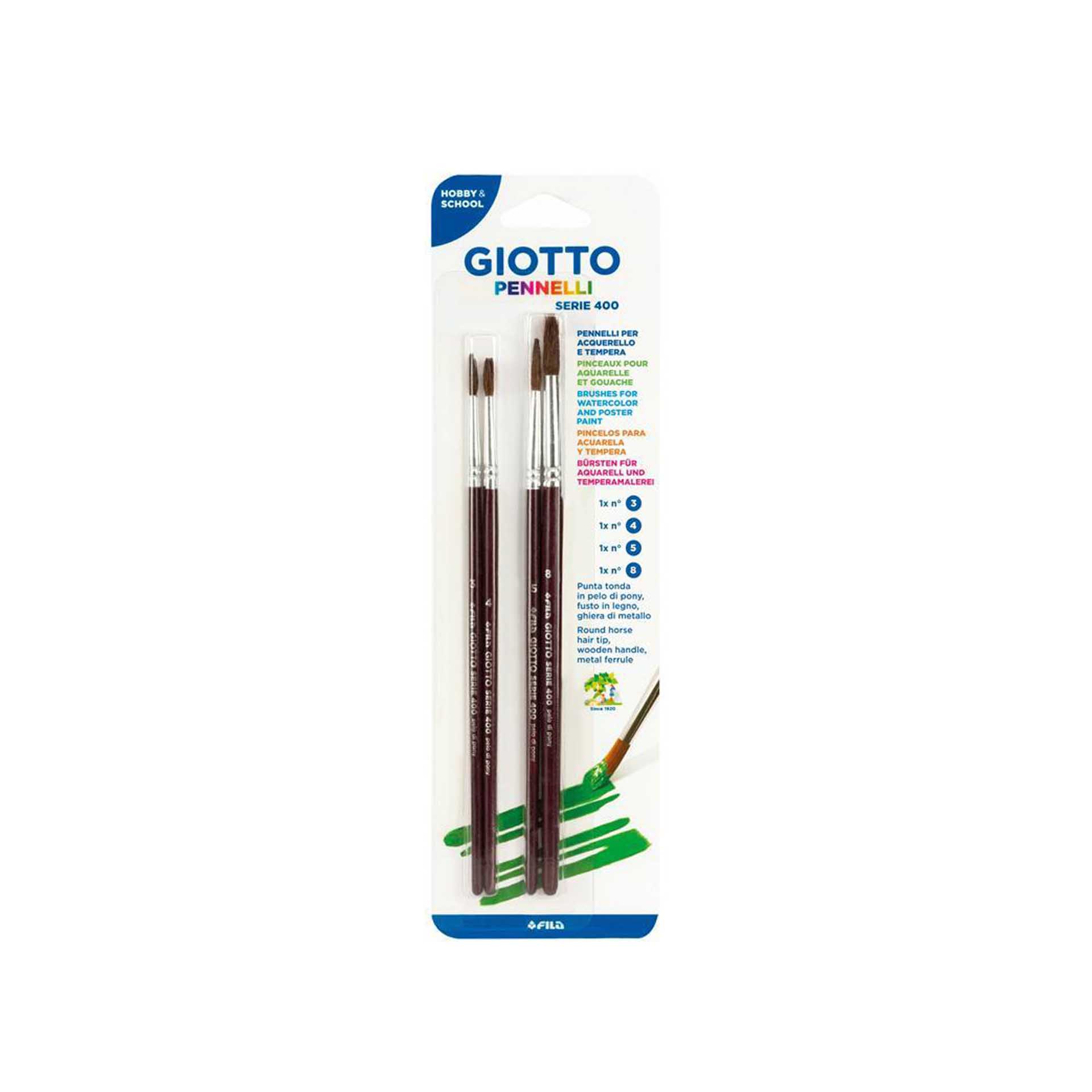 Pincéis Giotto N.3/4/5/8 Pack 4