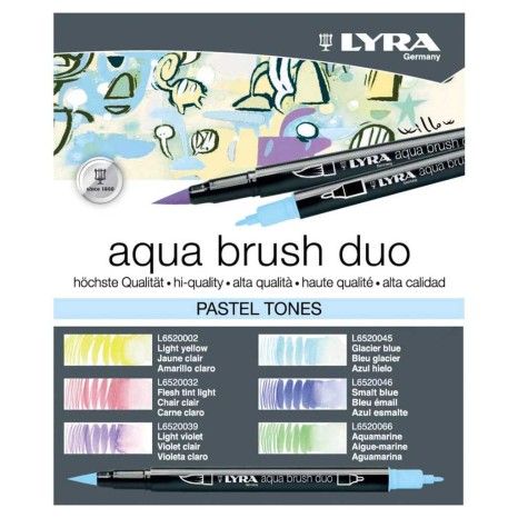 Marcador Pincel Lyra Tons Pastel Pack 6 - Image product