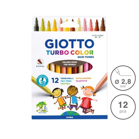 Marcador Giotto Skin Tones 12 Cores 2.8mm - Image product