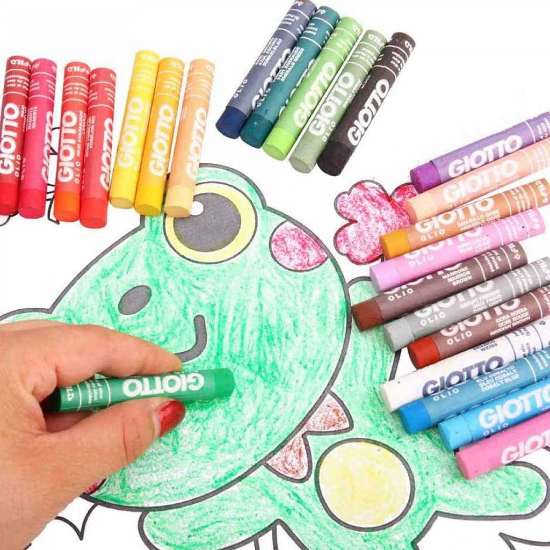 Pastel Óleo Giotto Maxi 11mm 12 Cores