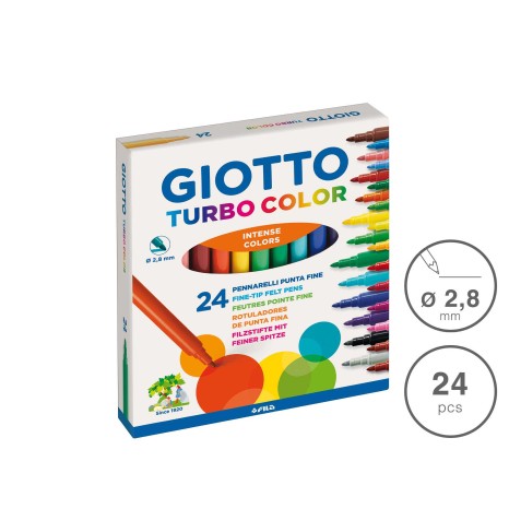 Marcador Giotto Turbo Color 2.8mm 24 Cores - Image product