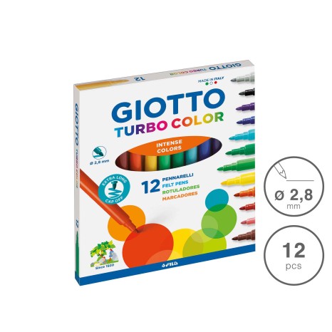 Marcador Giotto Turbo Color 2.8mm 12 Cores - Image product