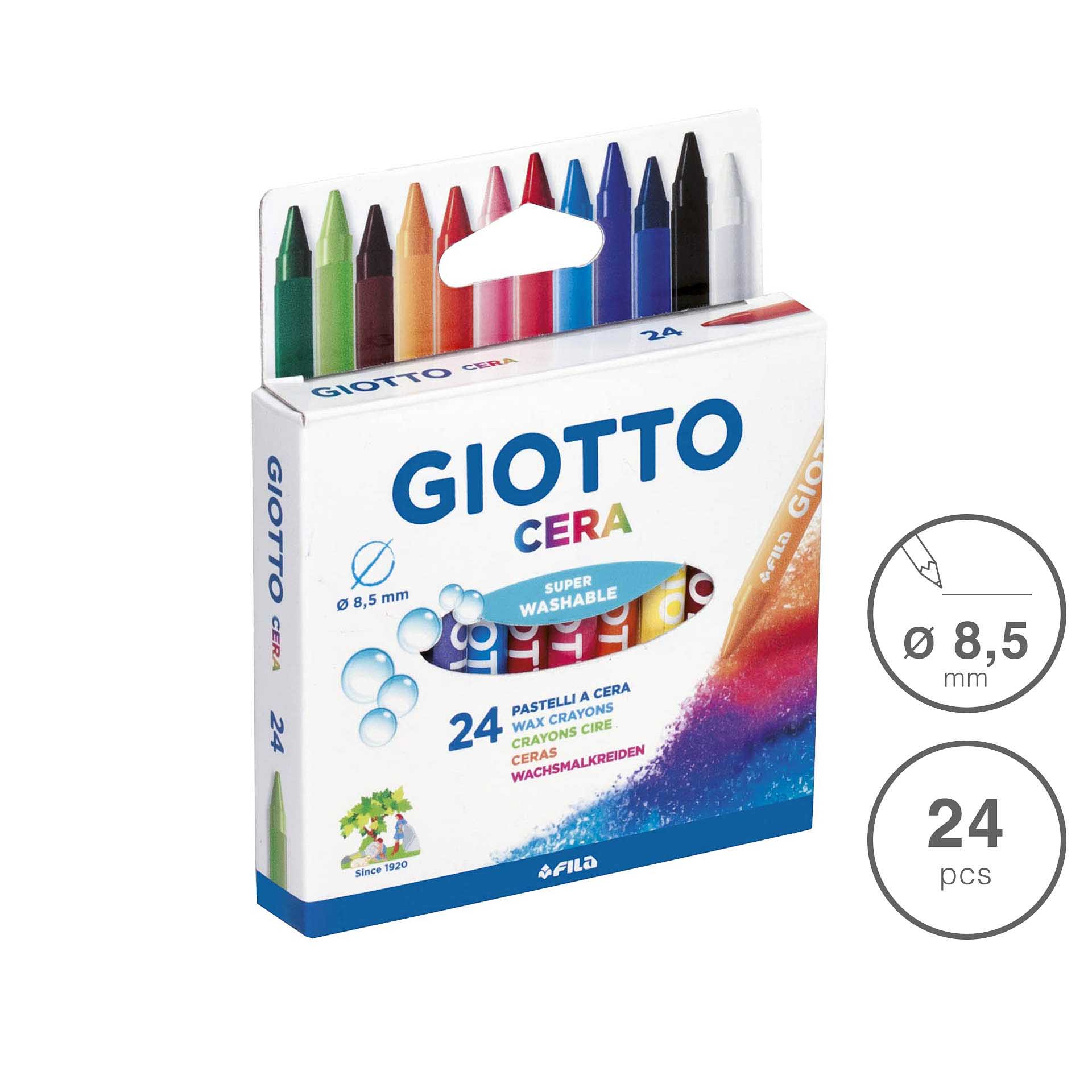 Lápis Cera Giotto 8.5mm 24 Cores