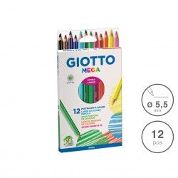 Lpis Cor Giotto Mega 5.5mm 12 Cores