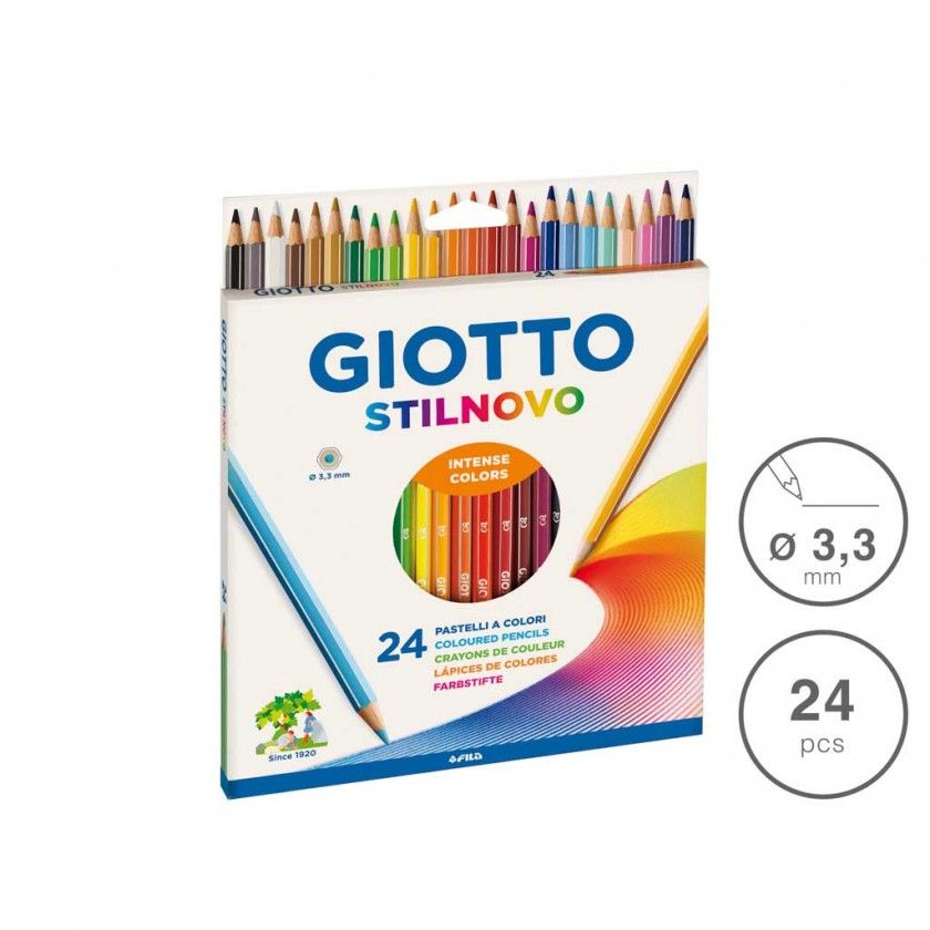 Lápis Cor Giotto Stilnovo 3.3mm 24 Cores Lápis Cor Giotto Stilnovo 3.3mm 24 Cores