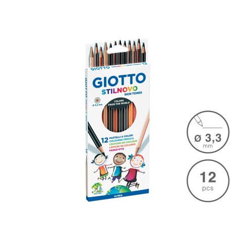 Lápis Cor Giotto Stilnovo Skin Tones 3.3mm 12 Cores - Image product
