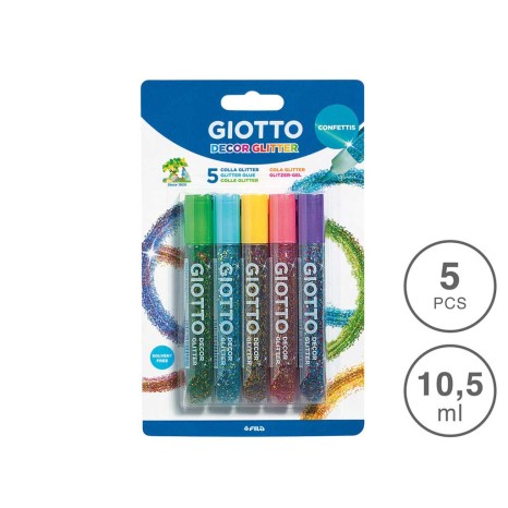 Cola Giotto Glitter Confettis 10.5ml 5 Cores - Image product