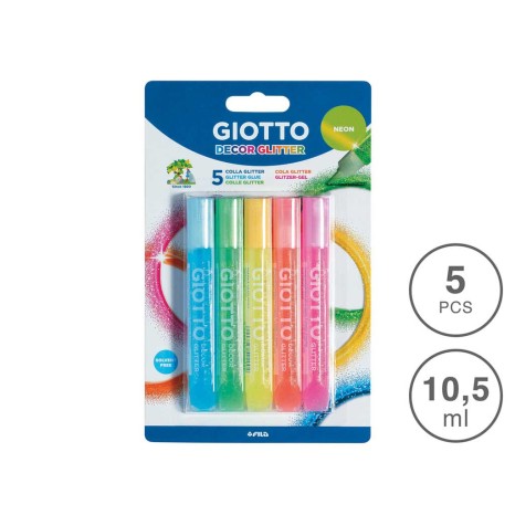 Cola Giotto Glitter Neon 10.5ml 5 Cores - Image product