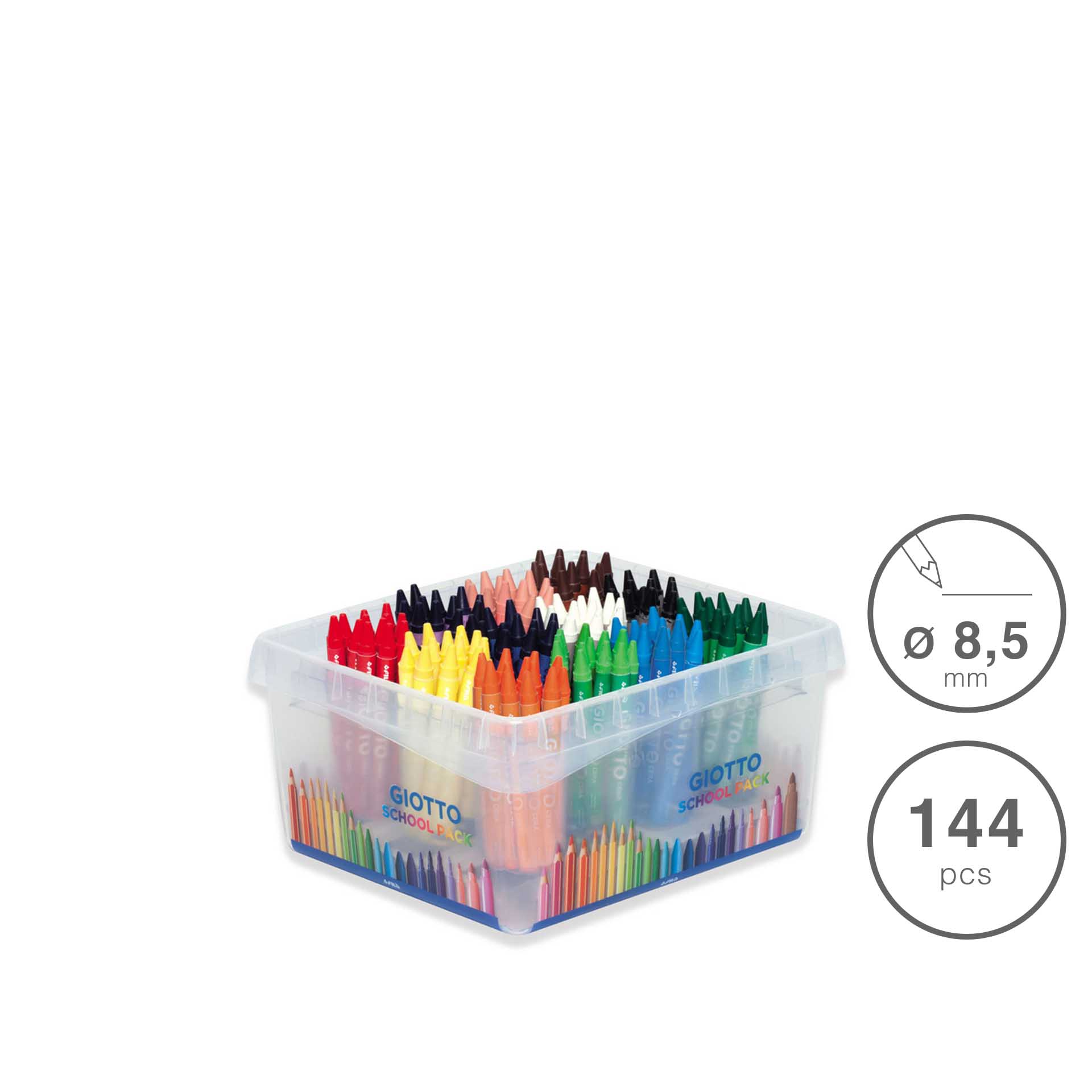 Lápis Cera Giotto 8.5mm 12X12 Cores