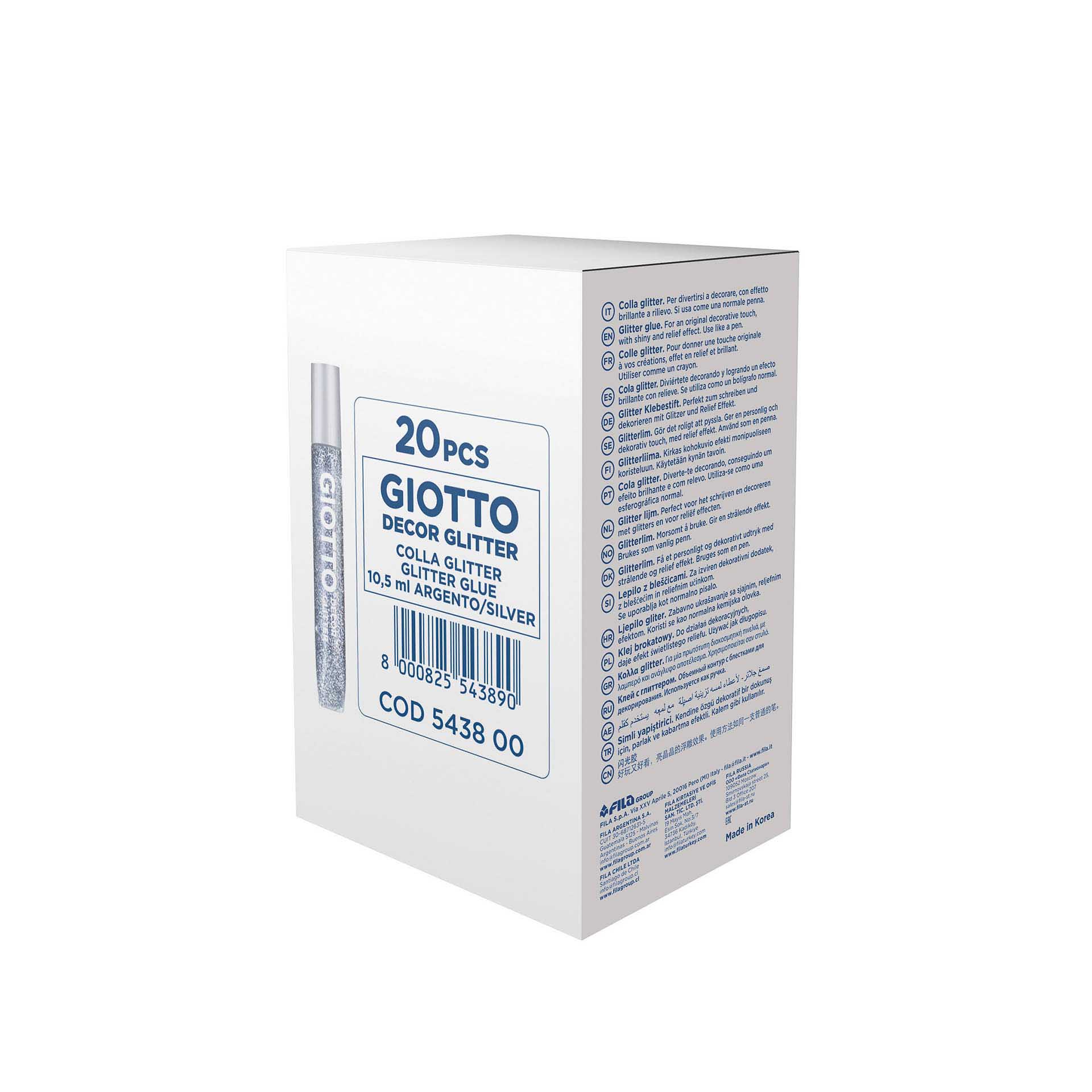 Cola Giotto Glitter Prata 10.5ml