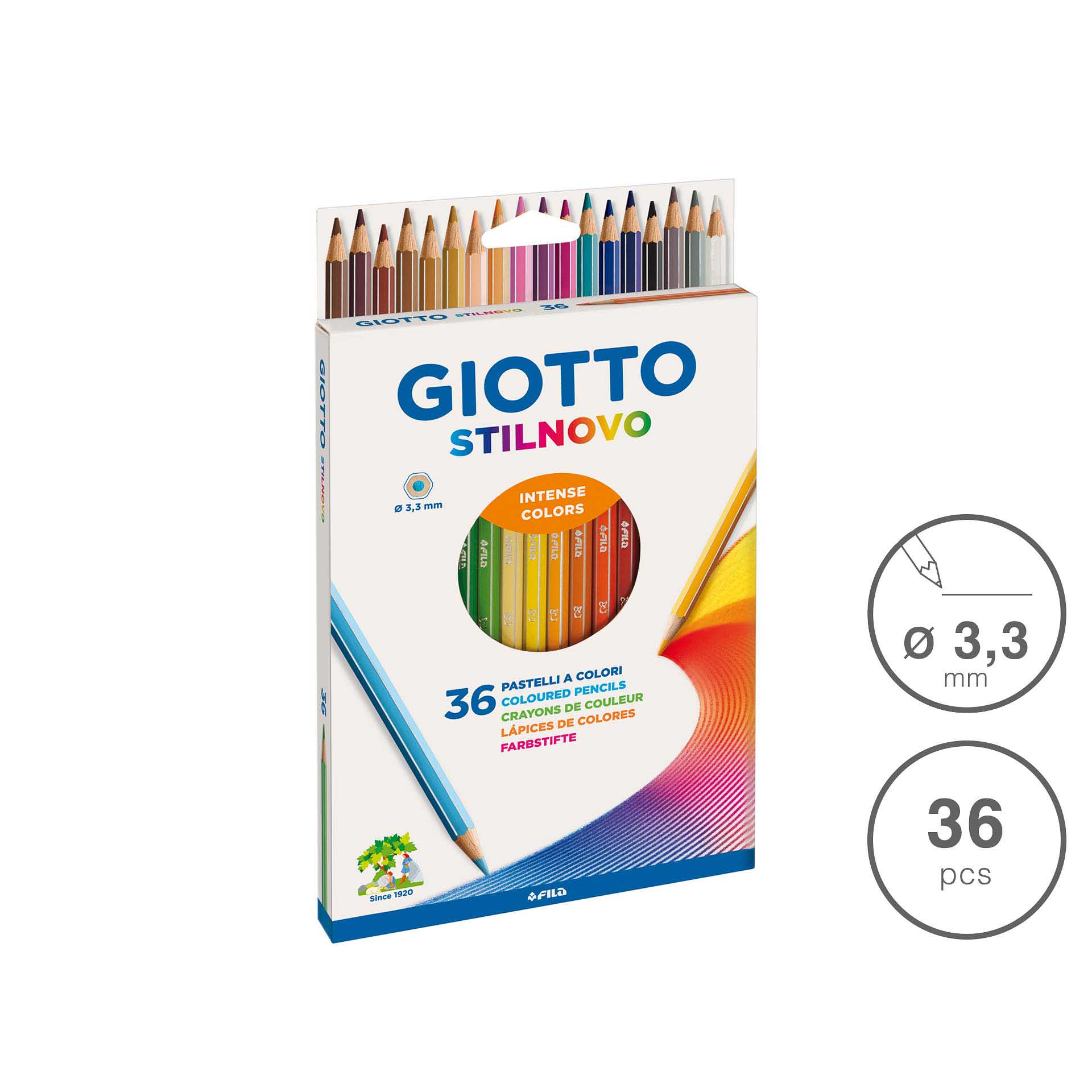 Lápis Cor Giotto Stilnovo 3.3mm 36 Cores
